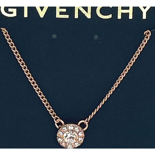 Givenchy Rose Gold Plated CZ Necklace Luxury Designer Cuban Chain Fashion Trendy