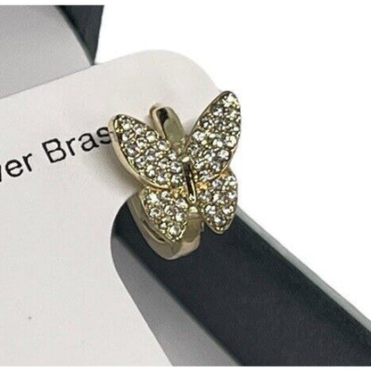 18K Gold Plate Butterfly Earrings Chic Stylish Fashion Intricate Stunning NWT