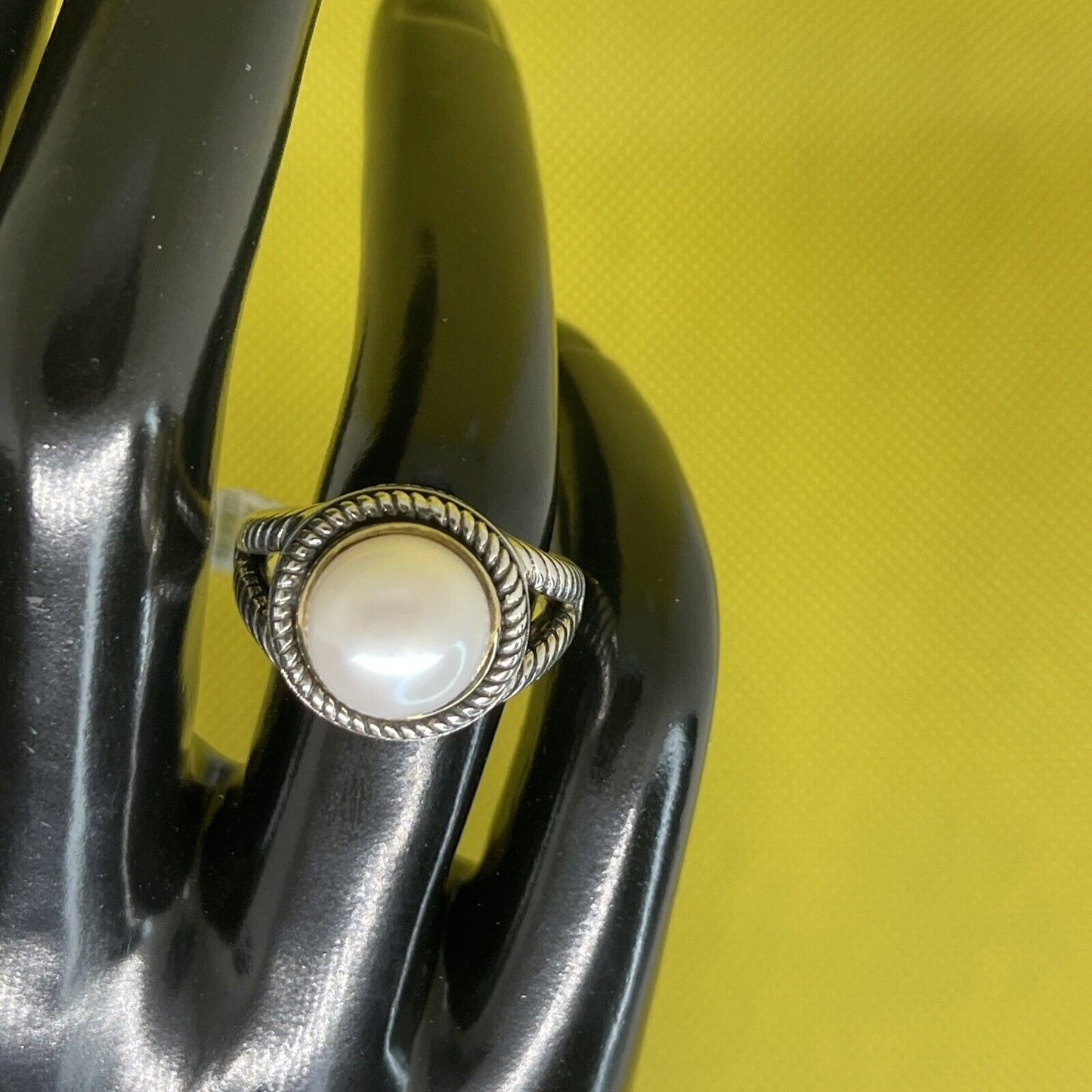 Peter Thomas Roth 14k Gold Freshwater Pearl Ring Sterling Silver Sz 7 Luxury NWT