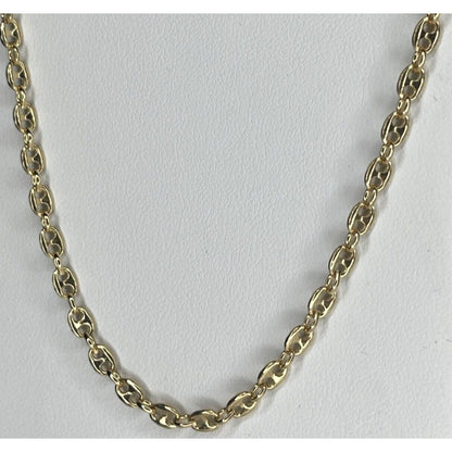 14K Gold Vermeil Tranciato Chain Necklace 18” (3mm) Elegant Stylish Fashion Chic