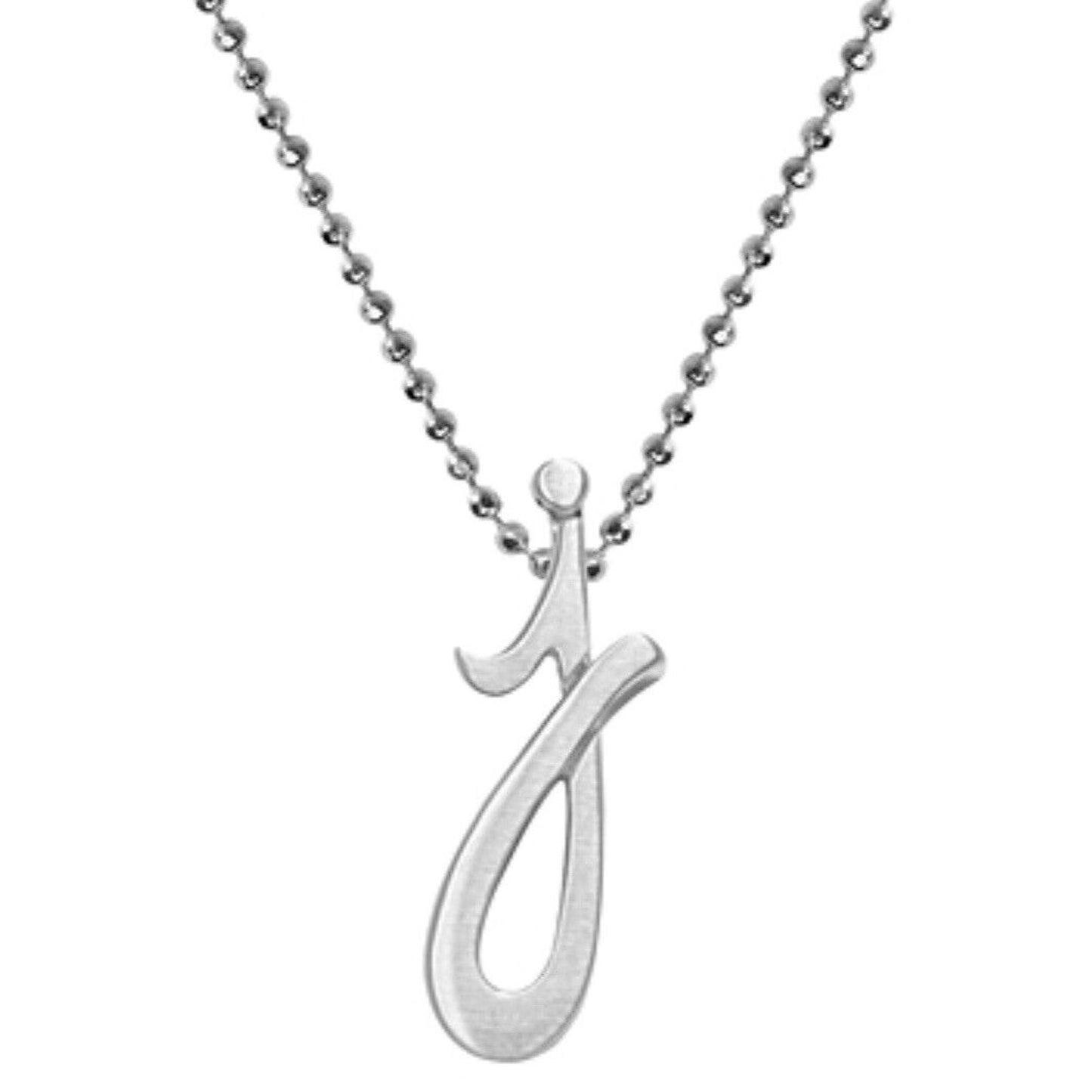 Alex Woo Sterling Silver ‘J’ Initial Pendant Necklace NY Designer Luxury Fashion