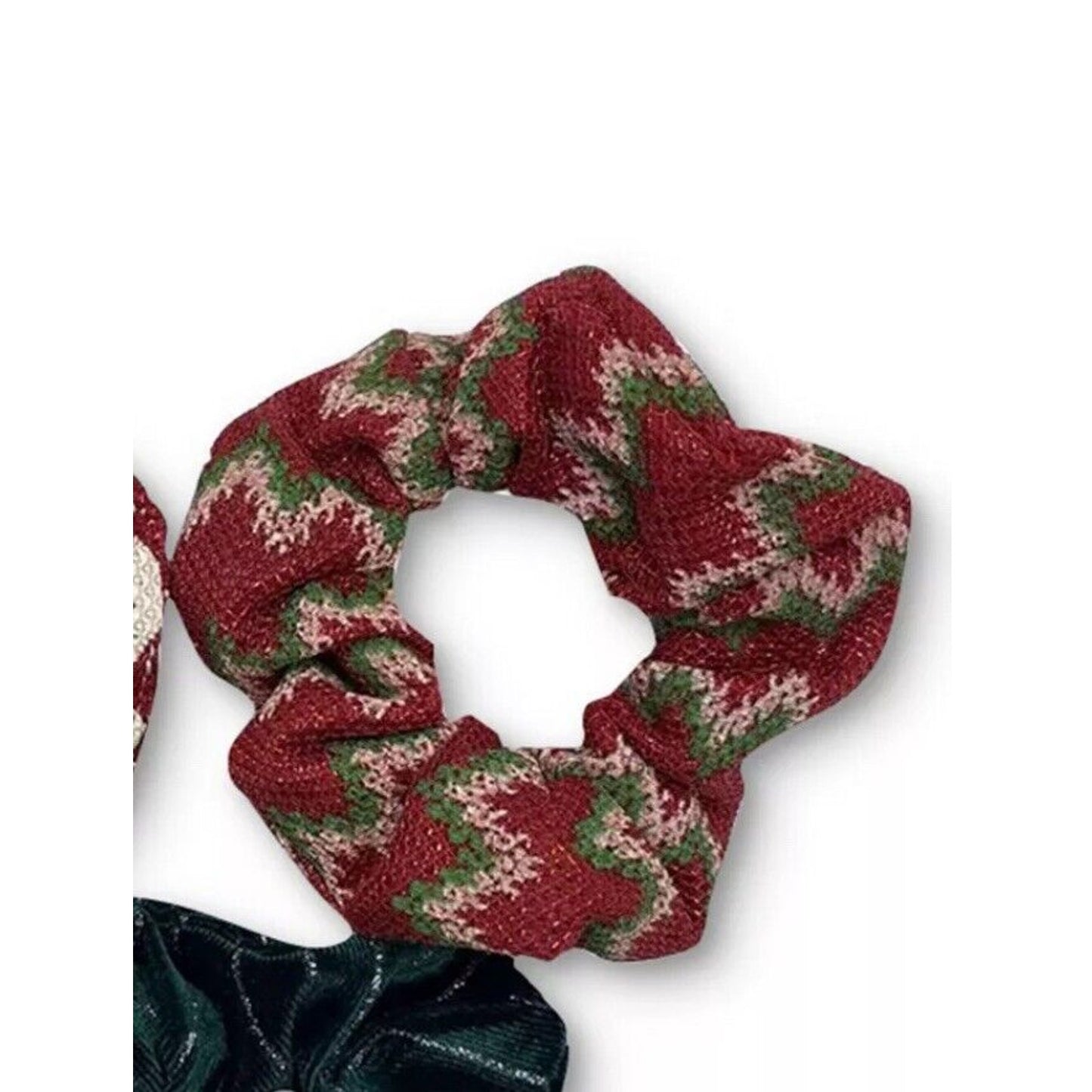 Silk Velvet Xmas Scrunchie 3pc Set Hair Fashion Style Christmas Holidays NWT