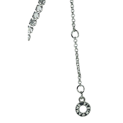 Anne Klein Silver Tone CZ Tennis Necklace Stunning Shiny Glitz Elegant Statement