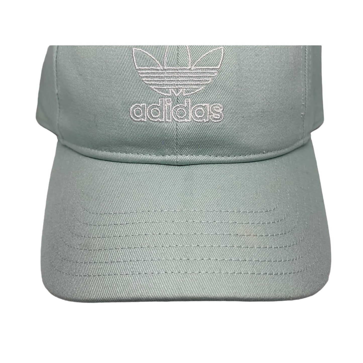 Adidas Mint Green Adjustable Hat Logo Spelled Out Cap Ballcap Everyday Wear NWT