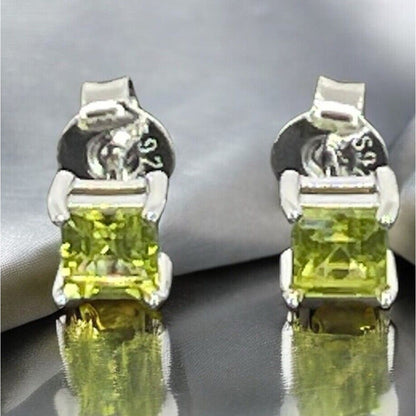 LUXY Gems Natural Green Peridot Sterling Silver Earrings (.69 ct.) Luxury Trendy