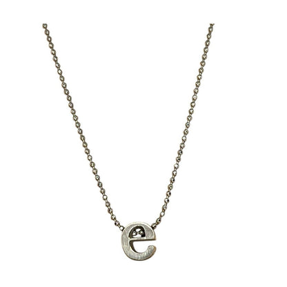 Alex Woo Sterling Silver ‘E’ Initial Pendant Necklace NY Designer Luxury Fashion