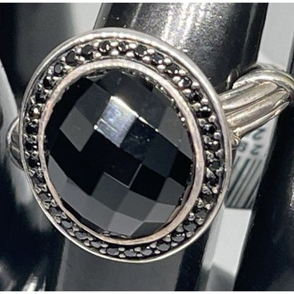 Peter Thomas Roth Natural Onyx Sterling Silver Ring (8 cts.) Sz 8 Luxury Elegant