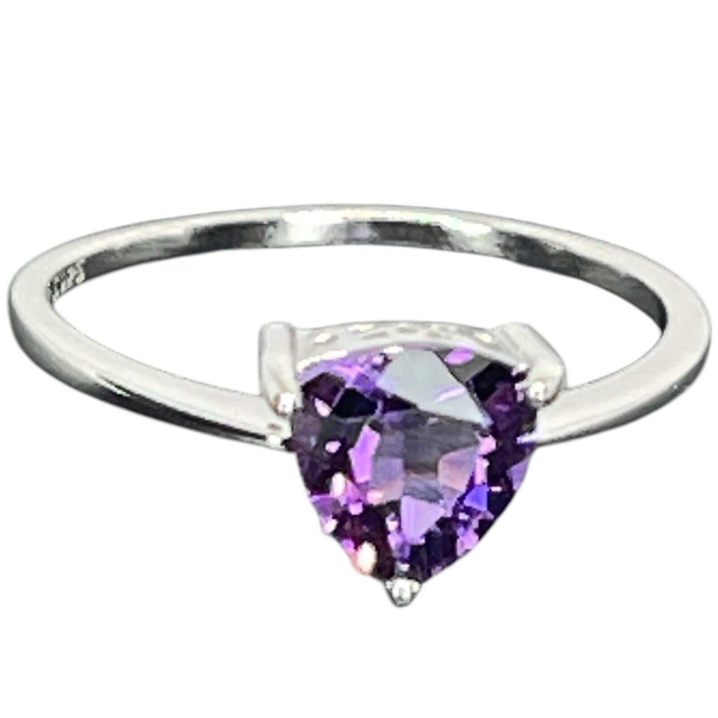 LUXY Gems Natural Amethyst Sterling Silver Ring (1 ct.) Luxury Fashion (Sz 7)