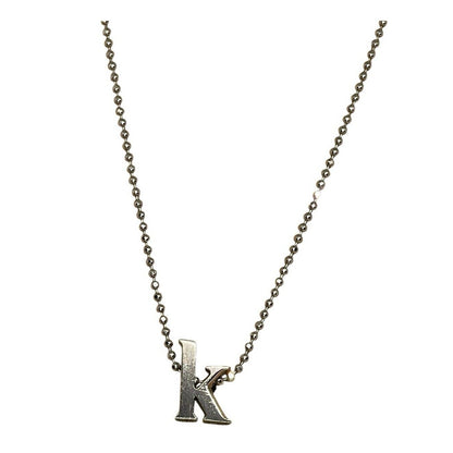 Alex Woo Sterling Silver ‘K’ Initial Pendant Necklace NY Designer Luxury Fashion