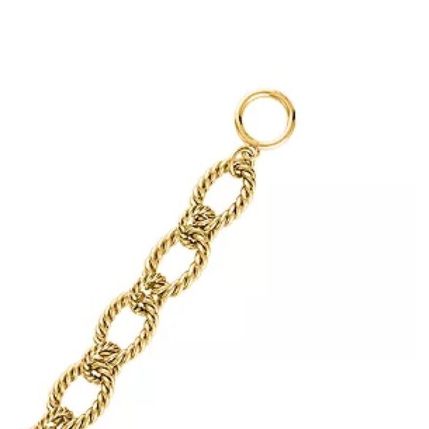 Oma Tha Label 18K Gold Plated Rope Bracelet Handmade Textured Trendy Thick NWT