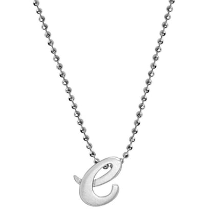 Alex Woo Sterling Silver ‘E’ Initial Pendant Necklace NY Designer Luxury Fashion