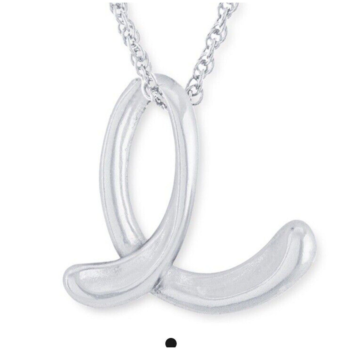 Sterling Silver 'E' Initial Pendant Necklace Chic Style Trendy Stunning Fashion