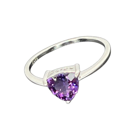 LUXY Gems Natural Amethyst Sterling Silver Ring (1 ct.) Luxury Fashion (Sz 8)