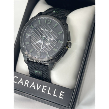 Caravelle Bulova (Men's) Stainless Steel Watch Leather Mens 41mm Everyday Wear Minimal