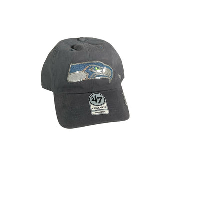 Seattle Seahawks Adjustable Ladies Hat Shiny Logo Cap Ballcap NFL Football NWT