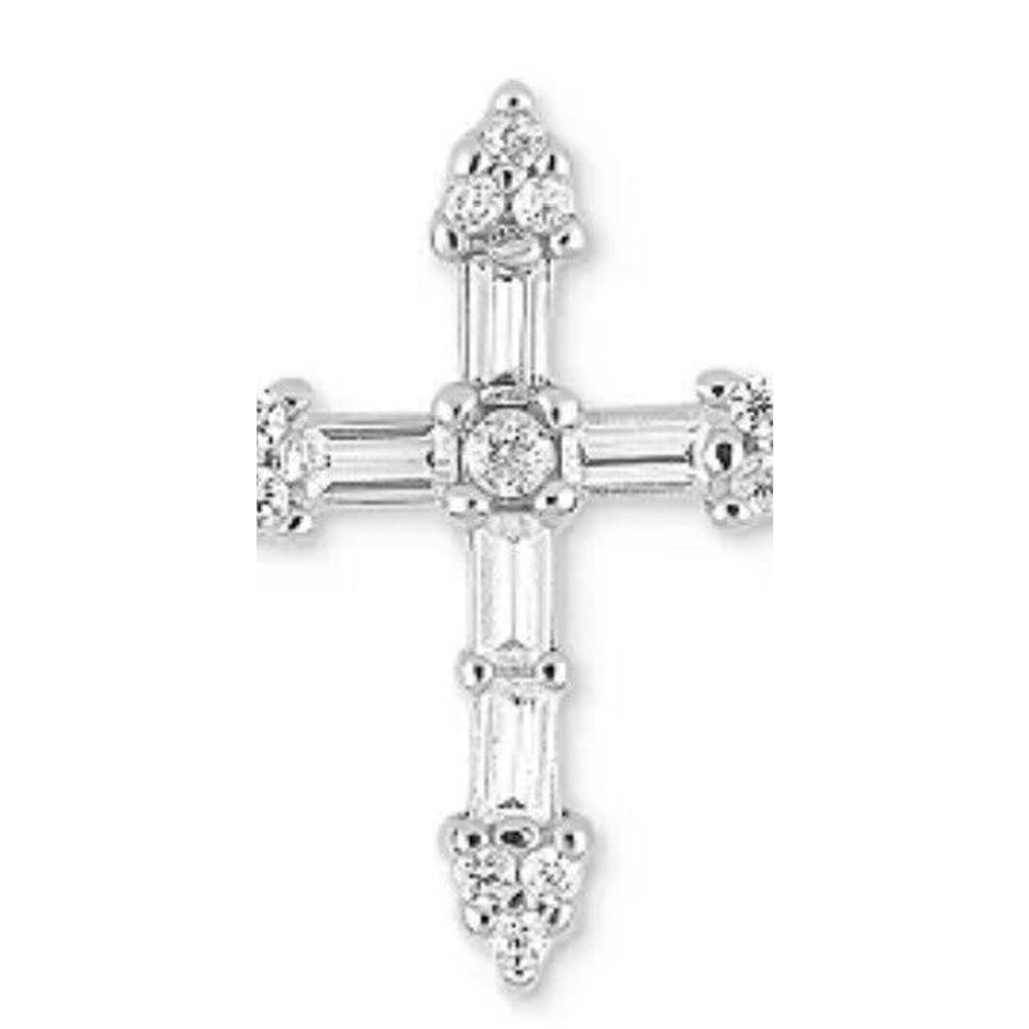 Sterling Silver CZ Cross Stud Earrings Faith Elegant Minimal Stylish Fashion NWT