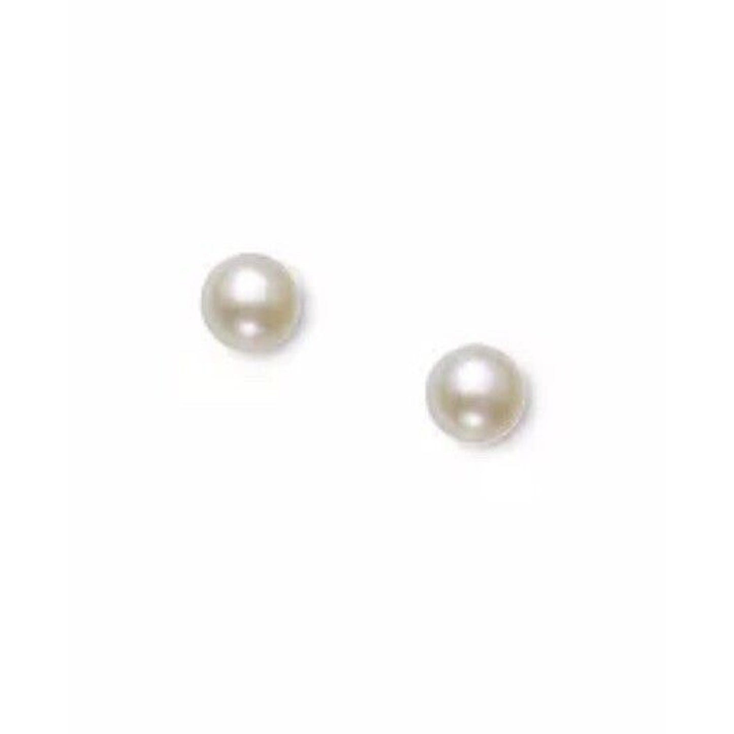 Pearl (6mm) Sterling Silver Stud Earrings Style Fashion Chic Trendy Elegant NWT