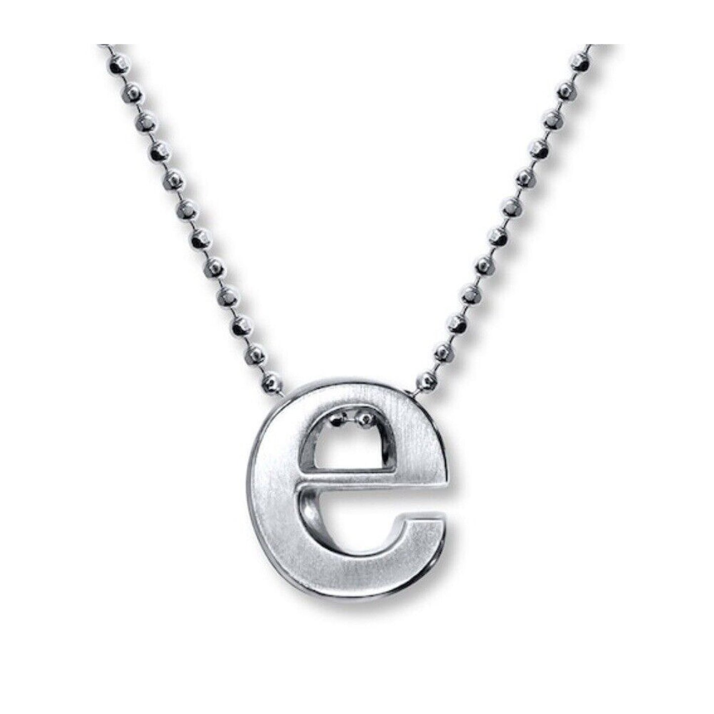 Alex Woo Sterling Silver ‘E’ Initial Pendant Necklace NY Designer Luxury Fashion