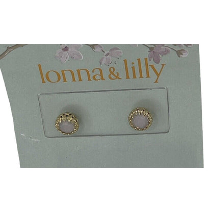 Lonna & Lilly Gold Tone Crystal Faux Stone Earrings Trendy Chic Fashion Stylish