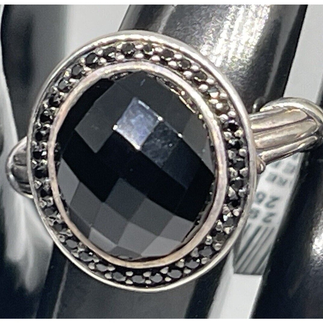 Peter Thomas Roth Natural Onyx Sterling Silver Ring (8 cts.) Sz 8 Luxury Elegant