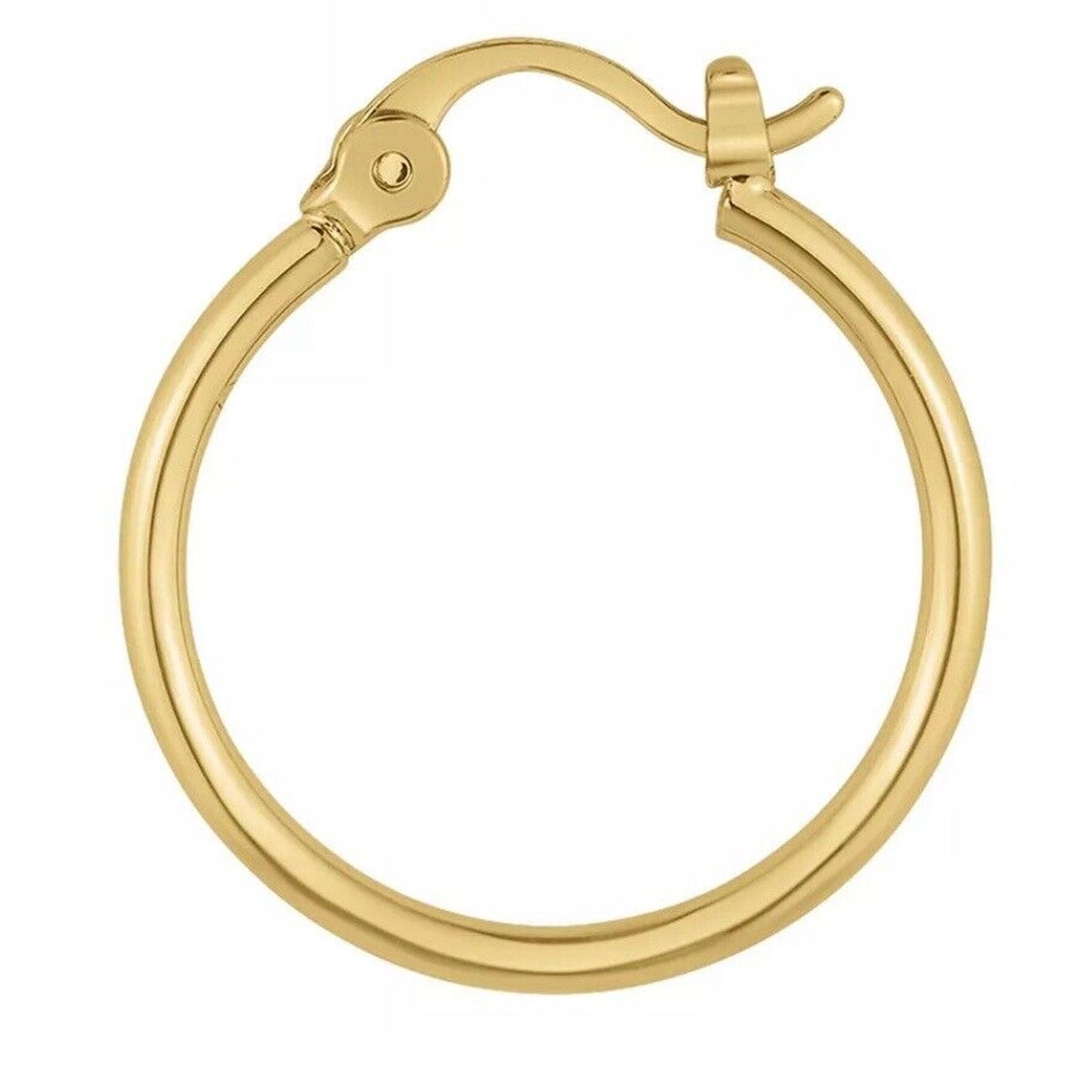 18K Gold Plated Hoop Earrings Chic Stylish Trendy Minimal Fashion Shiny NWT