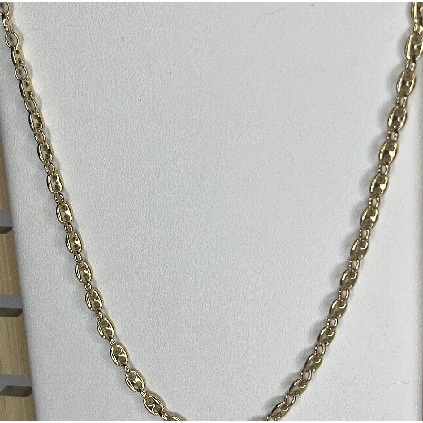 14K Gold Vermeil Tranciato Chain Necklace 18” (3mm) Elegant Stylish Fashion Chic