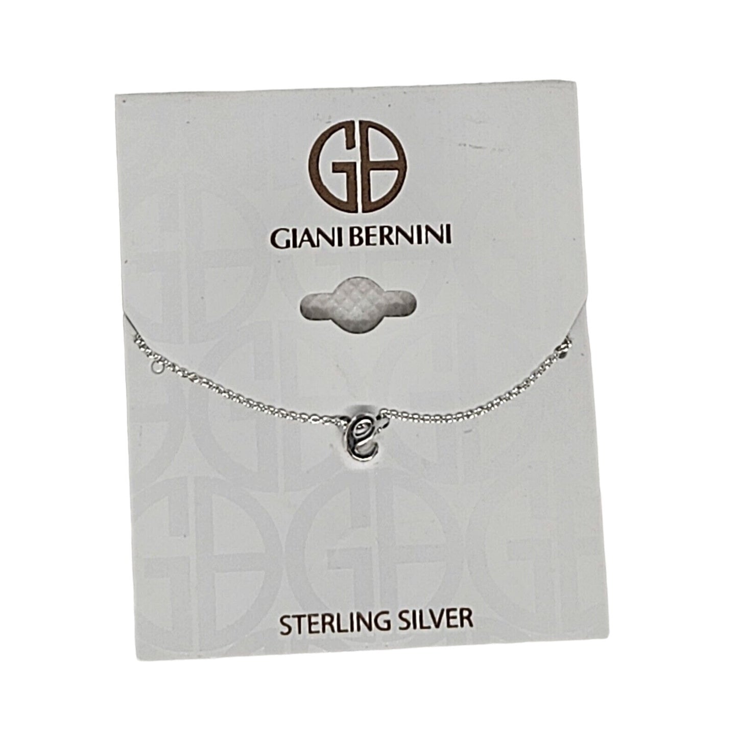 Sterling Silver Mini 'E' Initial Pendant Necklace Chic Trendy Style Fashion NWT