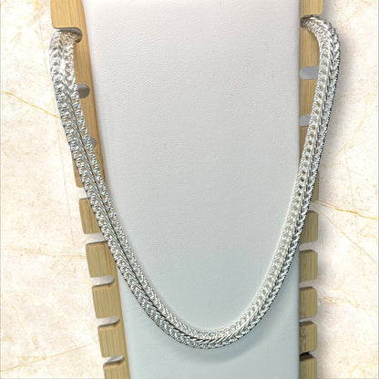 Silver Plated Textured Chain Necklace Chic Fashion Stylish Trendy Minimal NWT