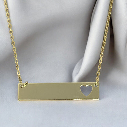 14K Gold Plated Open Work Heart Pendant Necklace Chic Fashion Style Trendy Vday