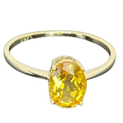 LUXY Gems Natural Citrine 18K Gold Vermeil Solitaire Ring (1 ct.) Luxury Fashion