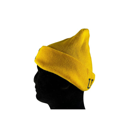 University of Michigan Beanie Hat TW Logo Yellow Cap College Football Unisex