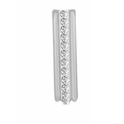 Silver Tone Hoop Earrings Set Women's Chic Crystal Elegant Trendy Fashion NWT