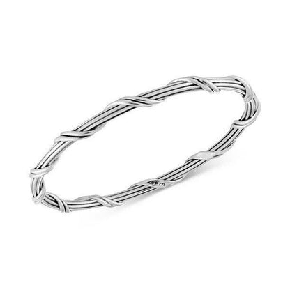 Peter Thomas Roth Sterling Silver Twist Bangle Bracelet Luxury Elegant Designer