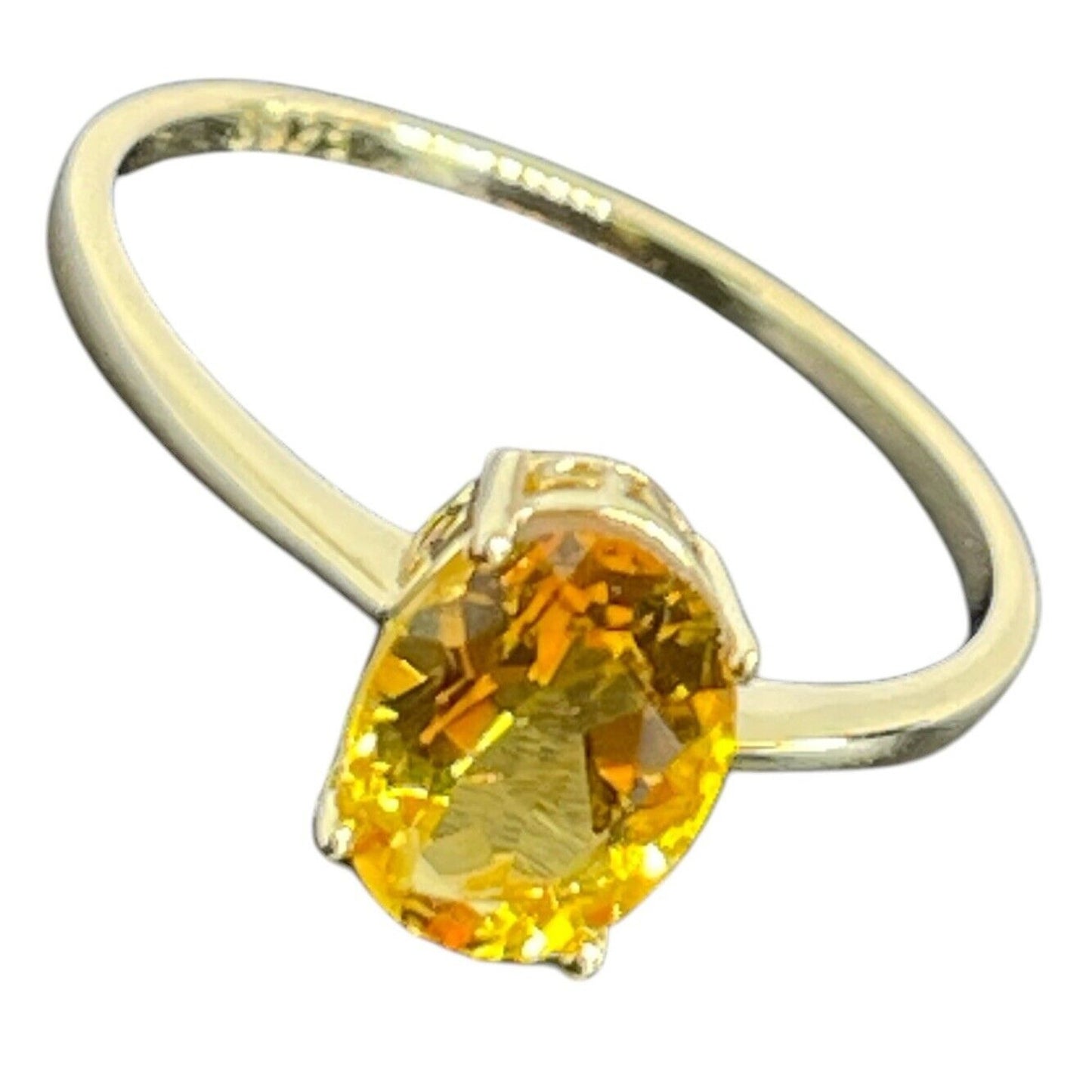 LUXY Gems Natural Citrine 18K Gold Vermeil Solitaire Ring (1 ct.) Luxury Fashion