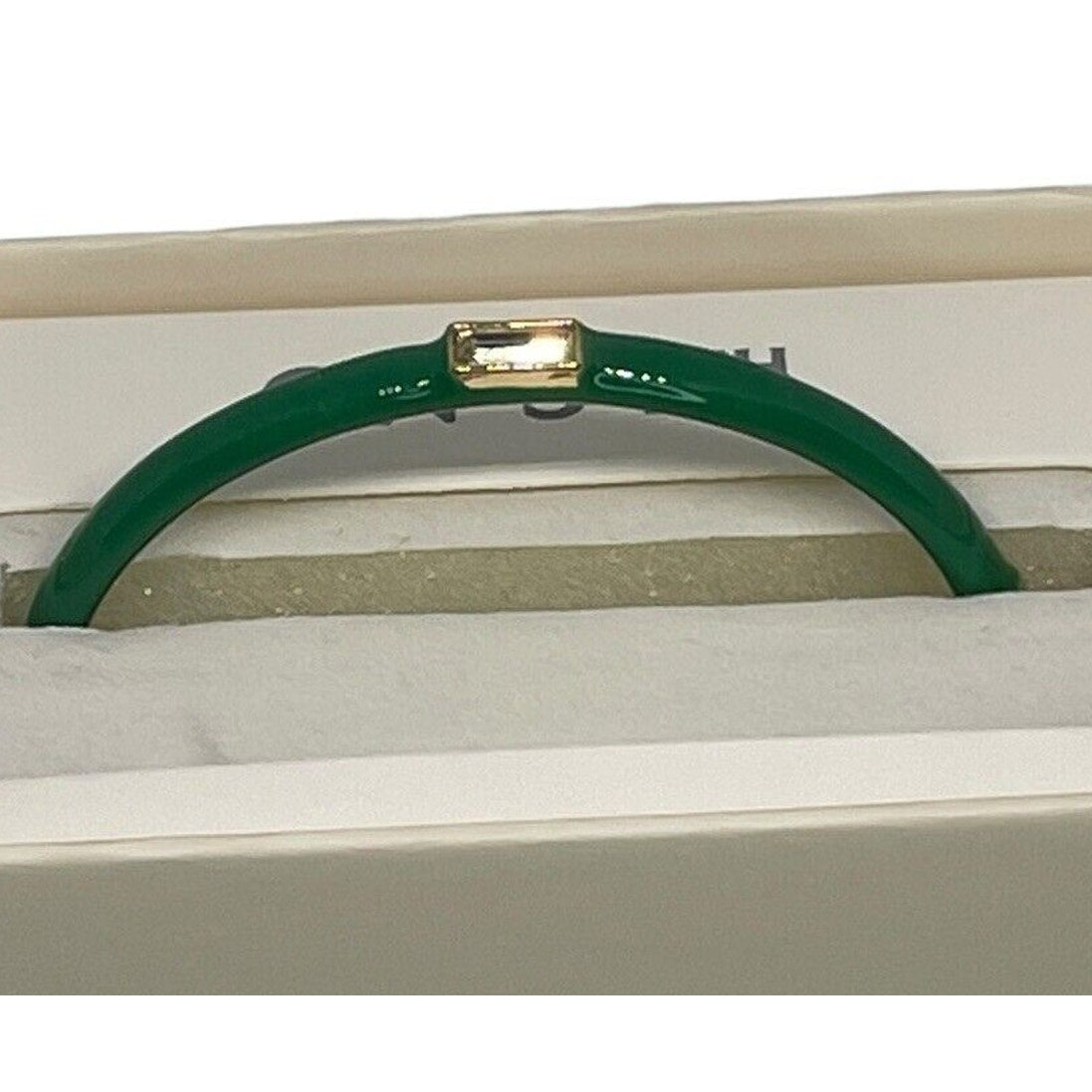 Gold Tone Bracelet Crystal Accent Bangle Style Women's Fashion Trendy Chic NWT