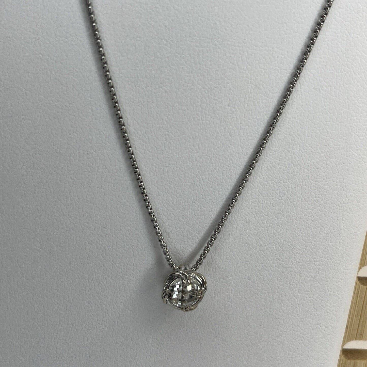 Peter Thomas Roth 1 Carat Topaz Sterling Silver Necklace Elegance Luxury Pendant