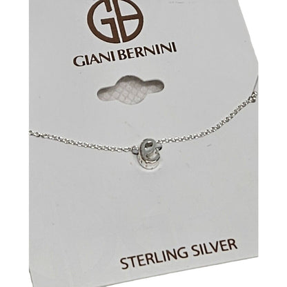 Sterling Silver Mini 'E' Initial Pendant Necklace Chic Trendy Style Fashion NWT