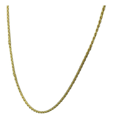 18K Gold Vermeil Rope Chain Necklace 24” Chic Everyday Wear Style Fashion Trendy