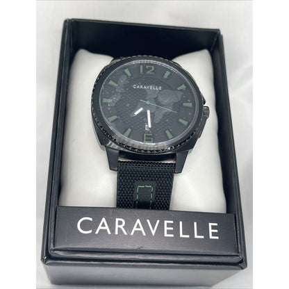 Caravelle Bulova (Men's) Stainless Steel Watch Leather Mens 41mm Everyday Wear Minimal