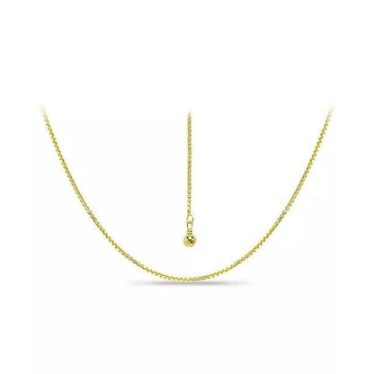 18K Gold Vermeil Box Chain Necklace 22" Dainty Minimal Chic Stylish Fashion NWT