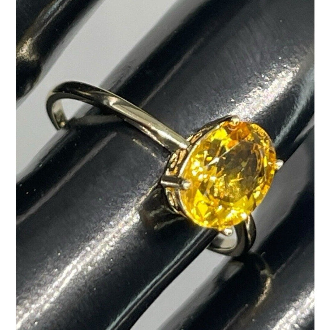 LUXY Gems Natural Citrine 18K Gold Vermeil Solitaire Ring (1 ct.) Luxury Fashion