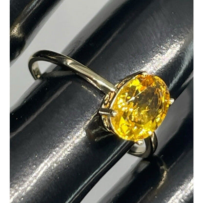 LUXY Gems Natural Citrine 18K Gold Vermeil Solitaire Ring (1 ct.) Luxury Fashion