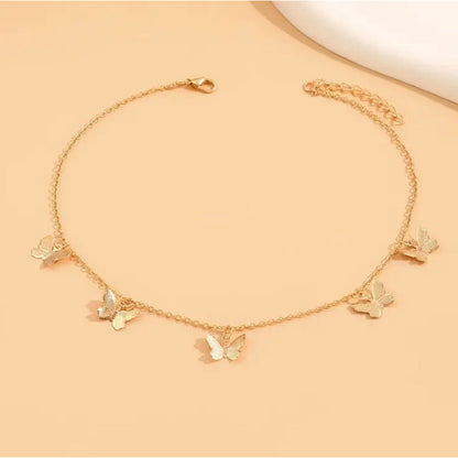 18K Gold Plated Butterfly Collar Necklace Chic Stylish Fashion Trendy Shiny NWT