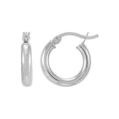 Sterling Silver Hoop Earrings Elegant Minimal Chic Fashion Trendy Everyday Wear