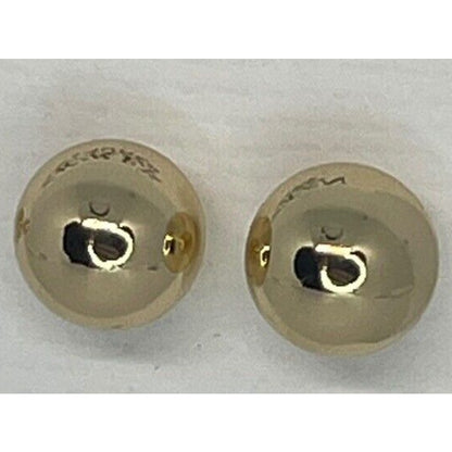 Ralph Lauren Gold Tone Ball Stud Earrings (2pc Set) Chic Elegant Trendy Fashion