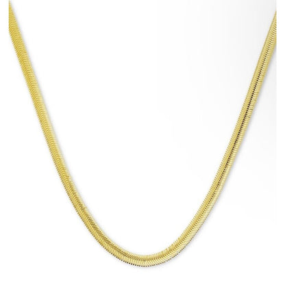 18K Gold Plated Snake Chain Necklace Shiny Chic Trendy Fashion Minimal Elegant