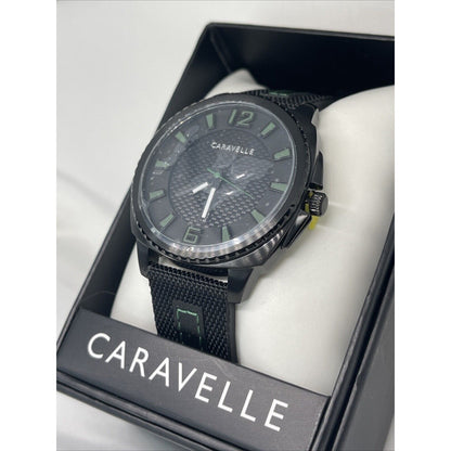 Caravelle Bulova (Men's) Stainless Steel Watch Leather Mens 41mm Everyday Wear Minimal