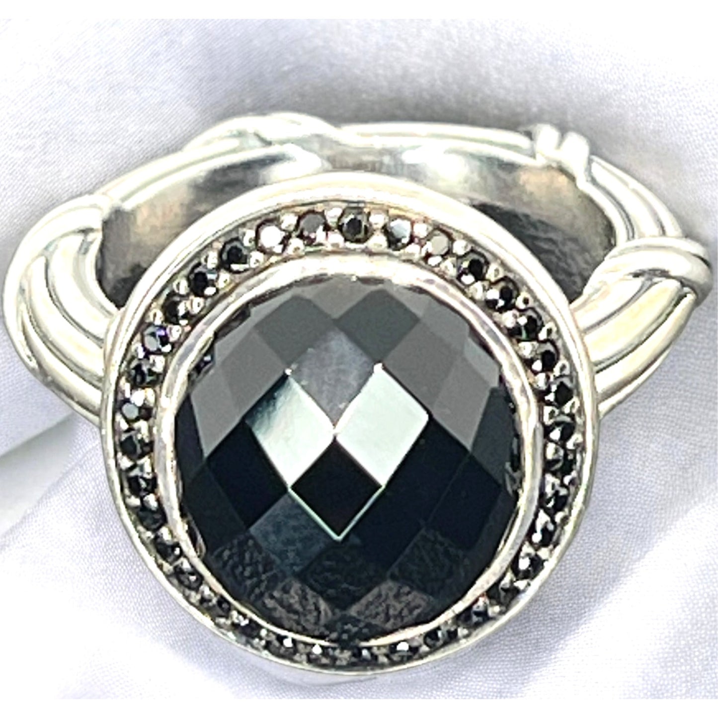 Peter Thomas Roth Natural Onyx Sterling Silver Ring (8 cts.) Sz 8 Luxury Elegant